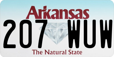AR license plate 207WUW
