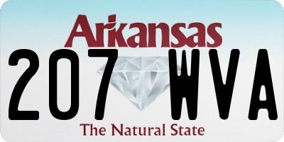 AR license plate 207WVA