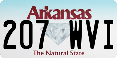 AR license plate 207WVI