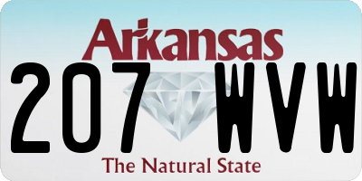 AR license plate 207WVW