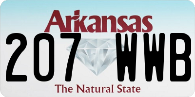 AR license plate 207WWB