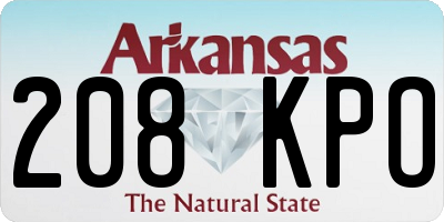 AR license plate 208KPO