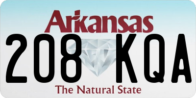 AR license plate 208KQA
