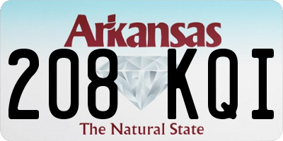 AR license plate 208KQI