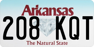 AR license plate 208KQT