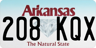 AR license plate 208KQX