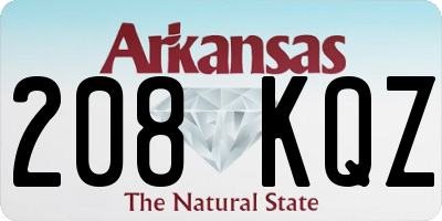 AR license plate 208KQZ