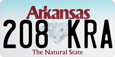 AR license plate 208KRA