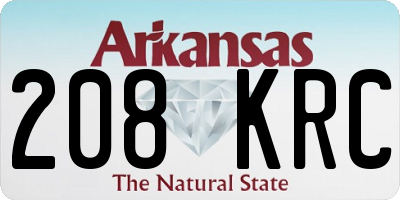 AR license plate 208KRC