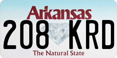 AR license plate 208KRD