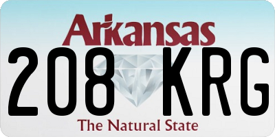 AR license plate 208KRG