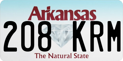 AR license plate 208KRM