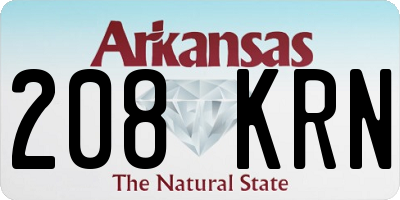 AR license plate 208KRN