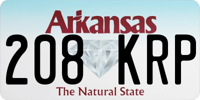 AR license plate 208KRP