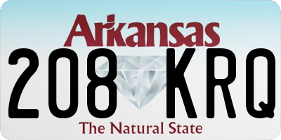 AR license plate 208KRQ