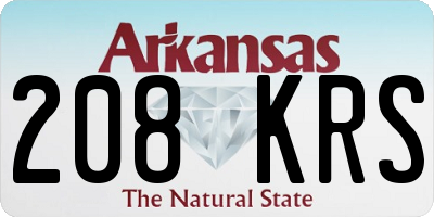 AR license plate 208KRS