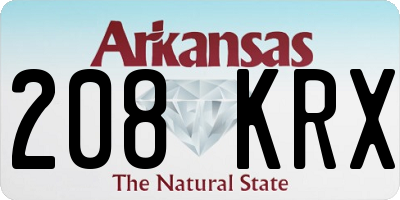 AR license plate 208KRX