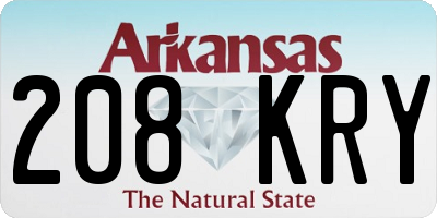 AR license plate 208KRY