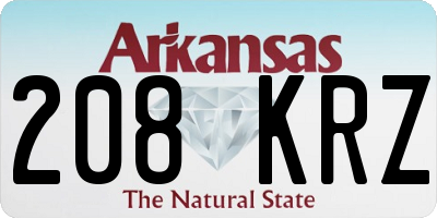 AR license plate 208KRZ