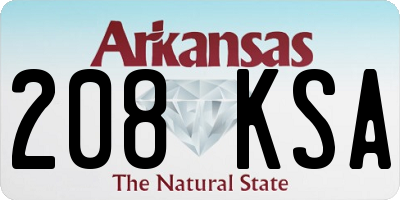 AR license plate 208KSA