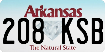 AR license plate 208KSB