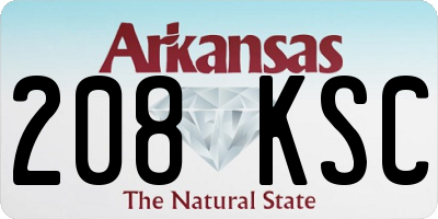AR license plate 208KSC