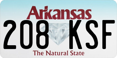 AR license plate 208KSF