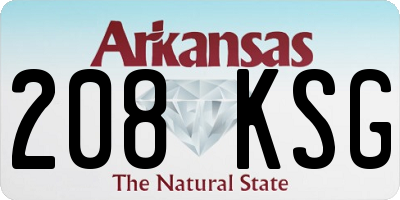 AR license plate 208KSG