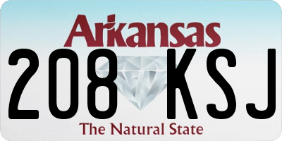 AR license plate 208KSJ