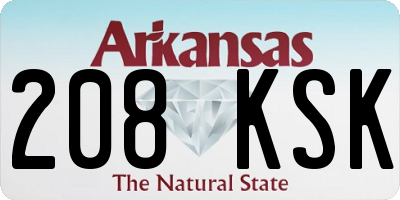 AR license plate 208KSK