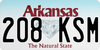 AR license plate 208KSM