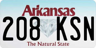 AR license plate 208KSN