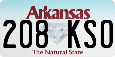 AR license plate 208KSO