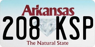 AR license plate 208KSP