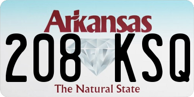 AR license plate 208KSQ