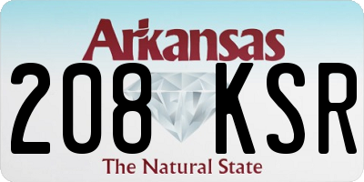 AR license plate 208KSR