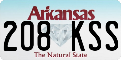 AR license plate 208KSS