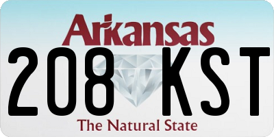 AR license plate 208KST