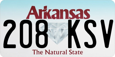 AR license plate 208KSV