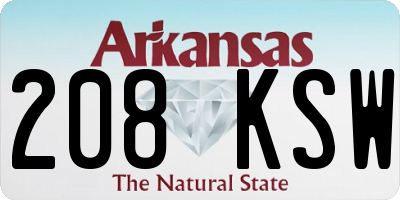 AR license plate 208KSW