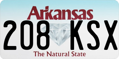 AR license plate 208KSX