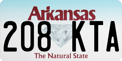 AR license plate 208KTA