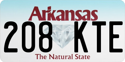 AR license plate 208KTE