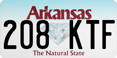 AR license plate 208KTF