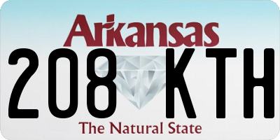AR license plate 208KTH