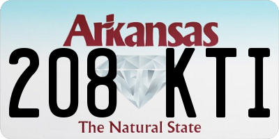 AR license plate 208KTI