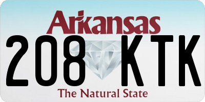 AR license plate 208KTK