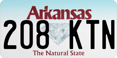 AR license plate 208KTN