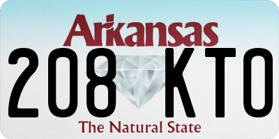 AR license plate 208KTO
