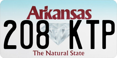 AR license plate 208KTP